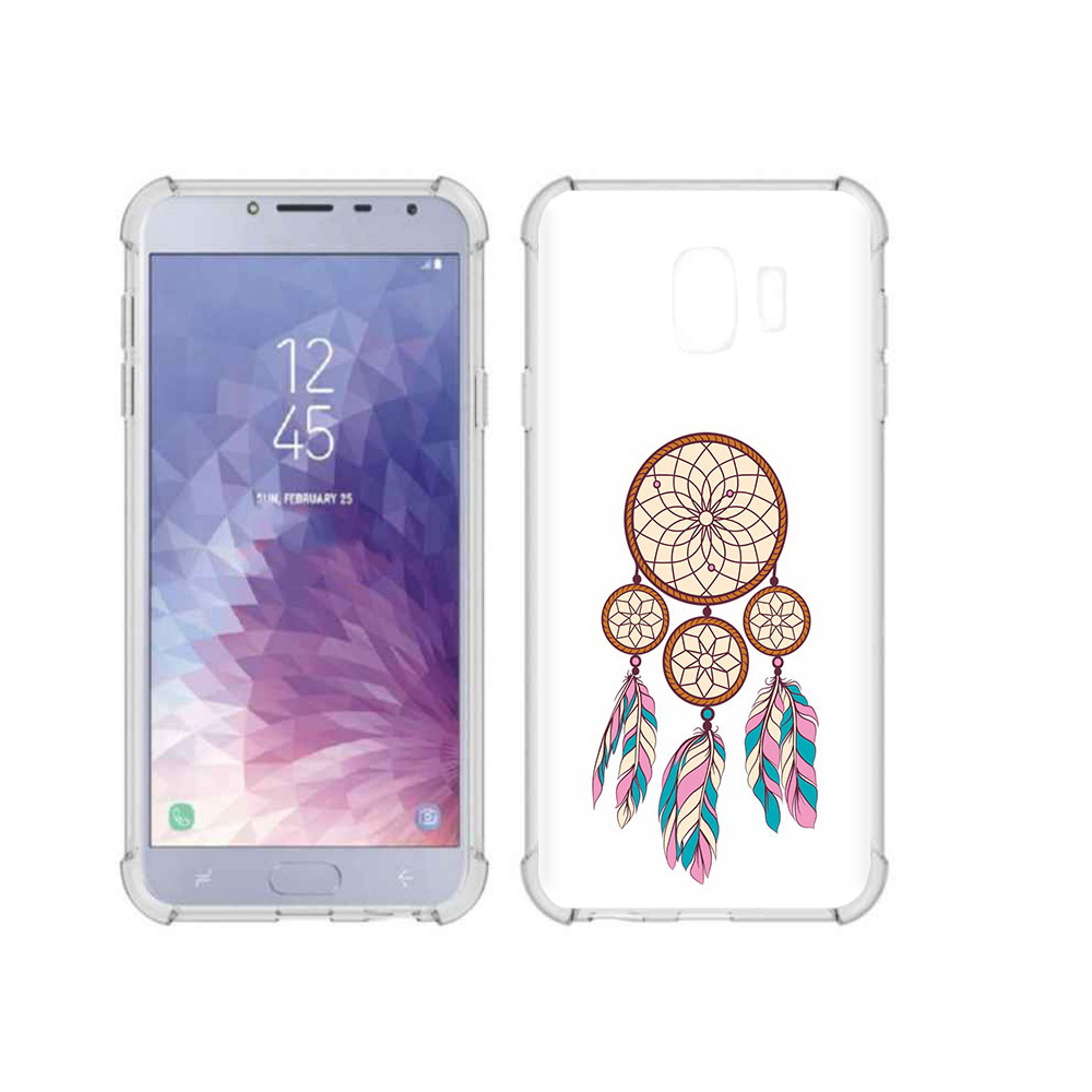 

Чехол MyPads Tocco для Samsung Galaxy J4 (2018) ловец снов бежевый, Прозрачный, Tocco