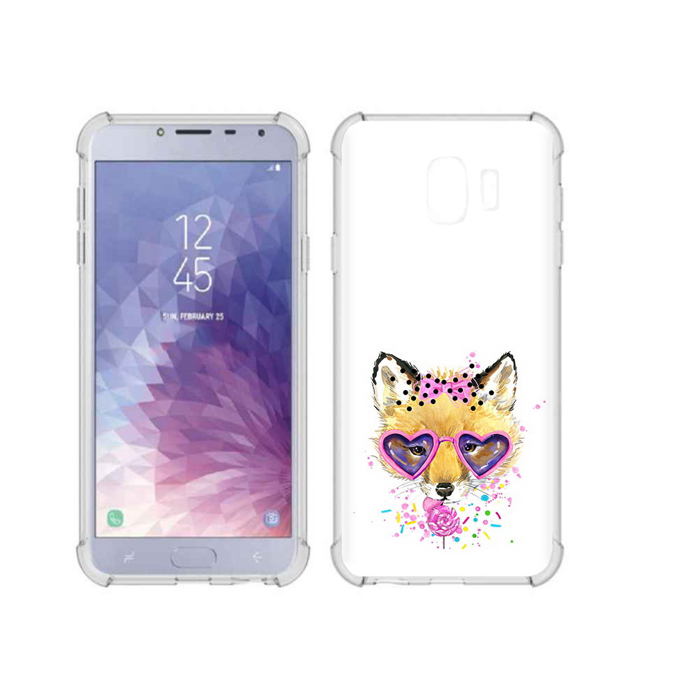 

Чехол MyPads Tocco для Samsung Galaxy J4 (2018) лисенок с бантиком, Прозрачный, Tocco