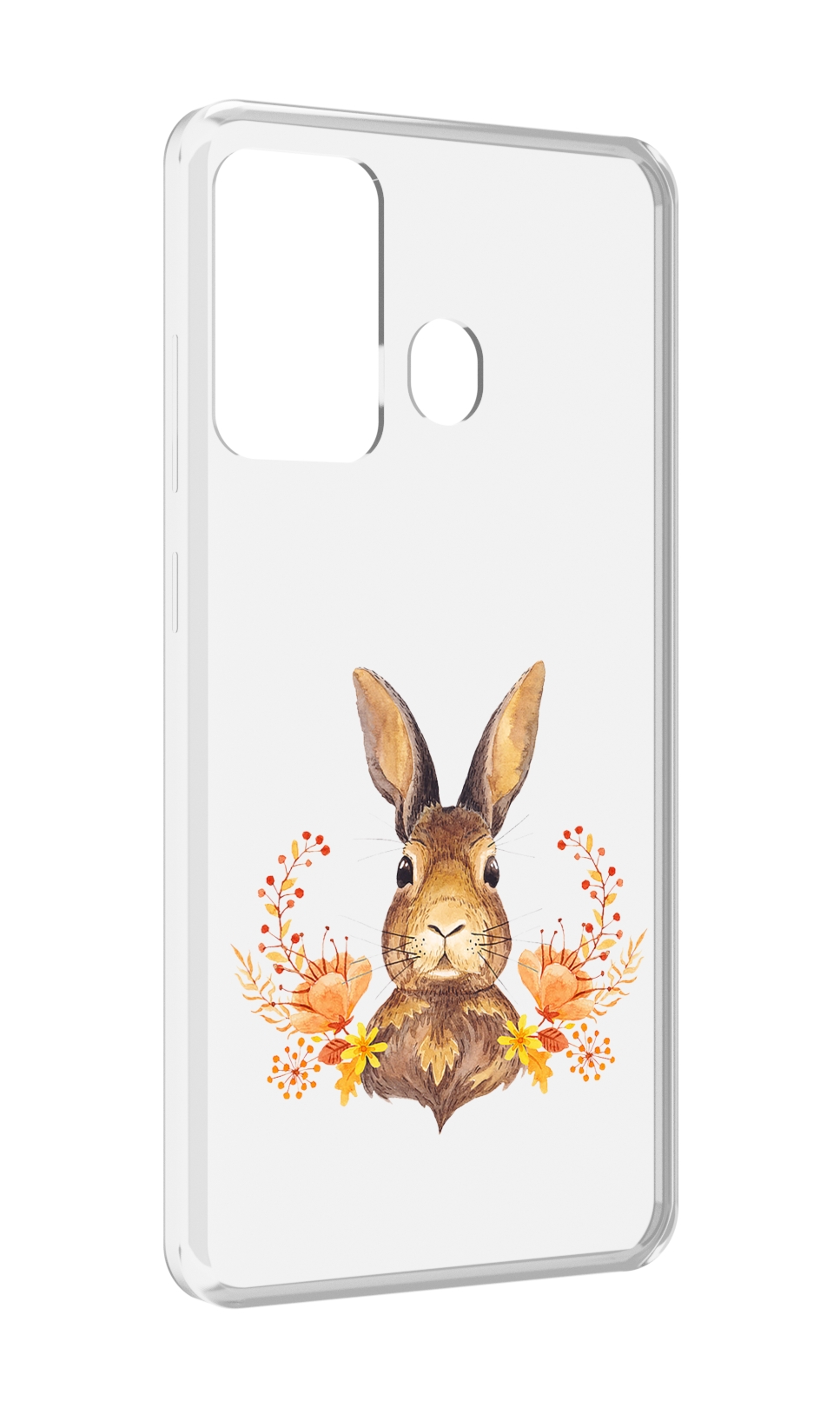 

Чехол MyPads зайка в цветах для ITEL A27 / ITEL P17, Прозрачный, Tocco