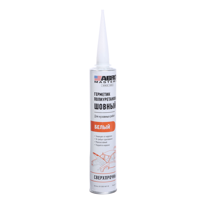 

Герметик Abro MASTERS, полиуретановый, белый, 310 мл, UR-2000-WHT-RE