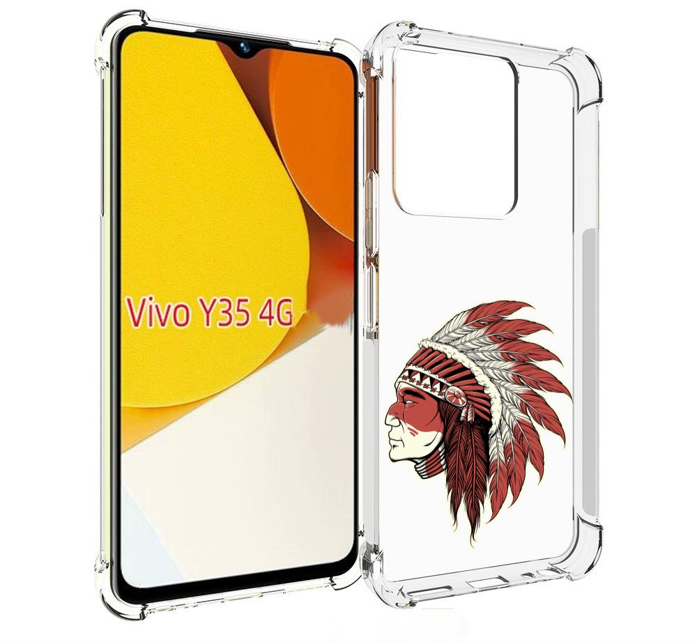 

Чехол MyPads красный индеец для Vivo Y35 4G 2022 / Vivo Y22, Прозрачный, Tocco