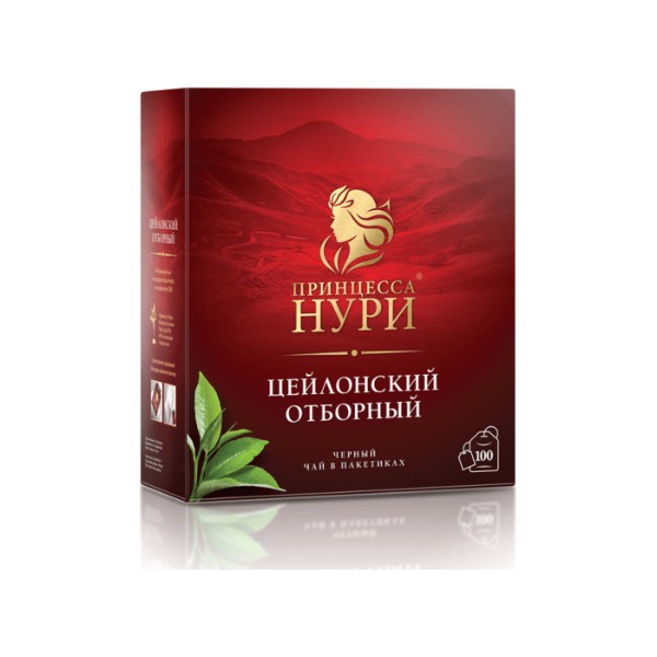 

Чай Принцесса Нури Цейлонский Отборный черный 100 пакетиков, 2 шт.