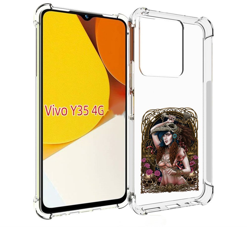 

Чехол MyPads красивая девушка рисунок для Vivo Y35 4G 2022 / Vivo Y22, Прозрачный, Tocco