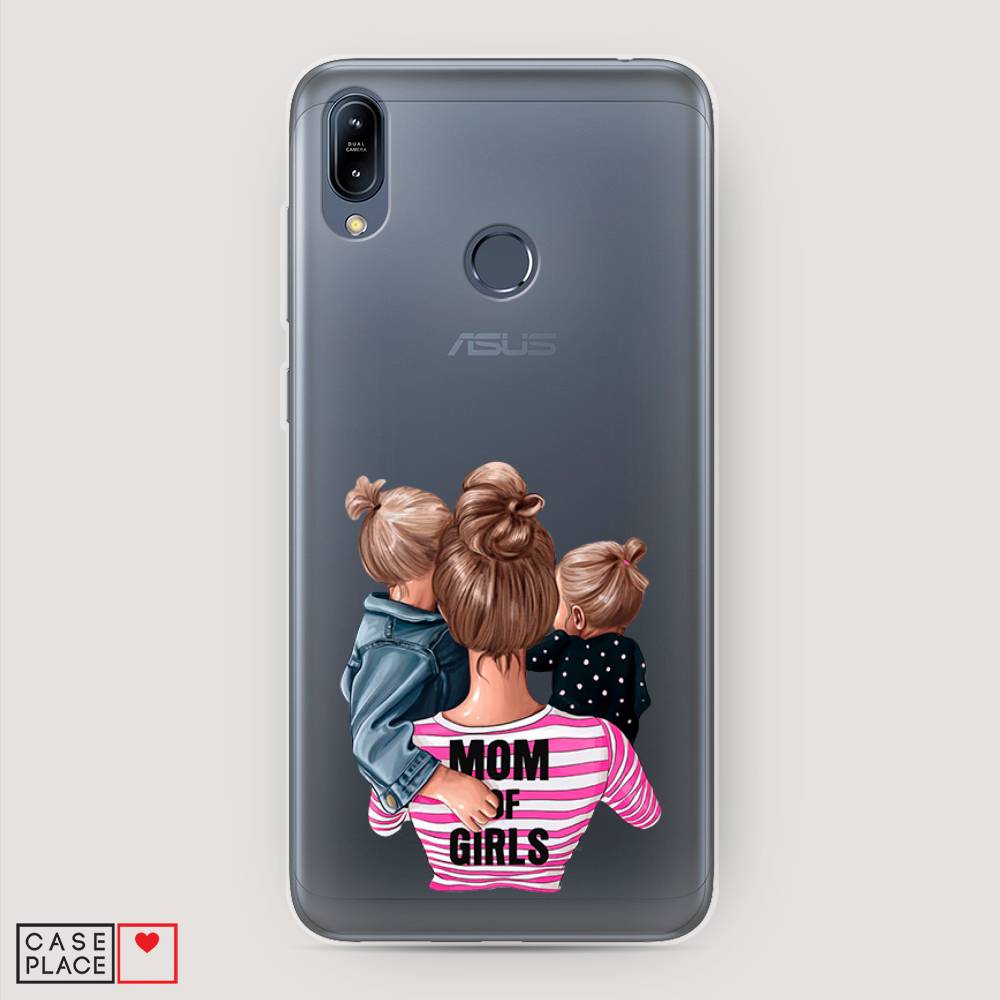 

Чехол Awog на Asus Zenfone Max M2 ZB633KL "Mom of Girls", Синий;розовый;черный, 43750-6