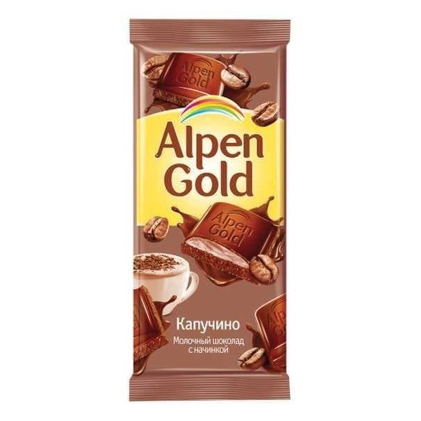 Шоколад Alpen Gold капучино 90 гр, 3 шт.