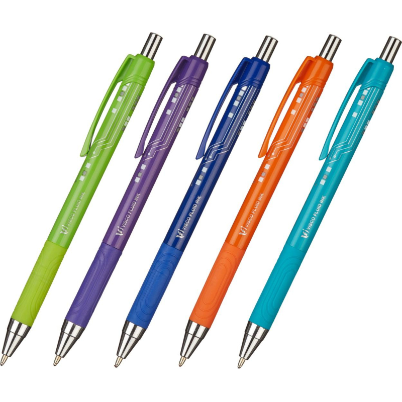 Ручка шариковая автоматическая Unimax TOP TEK Fashion 0,5мм, син, мас, авт, (4шт.)