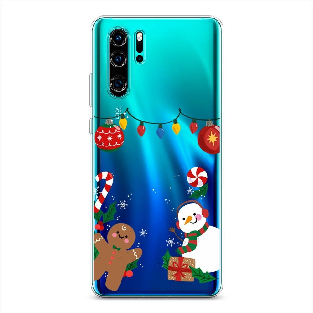 

Чехол на Huawei P30 Pro "Новогоднее настроение", Коричневый;красный;зеленый, 67650-5