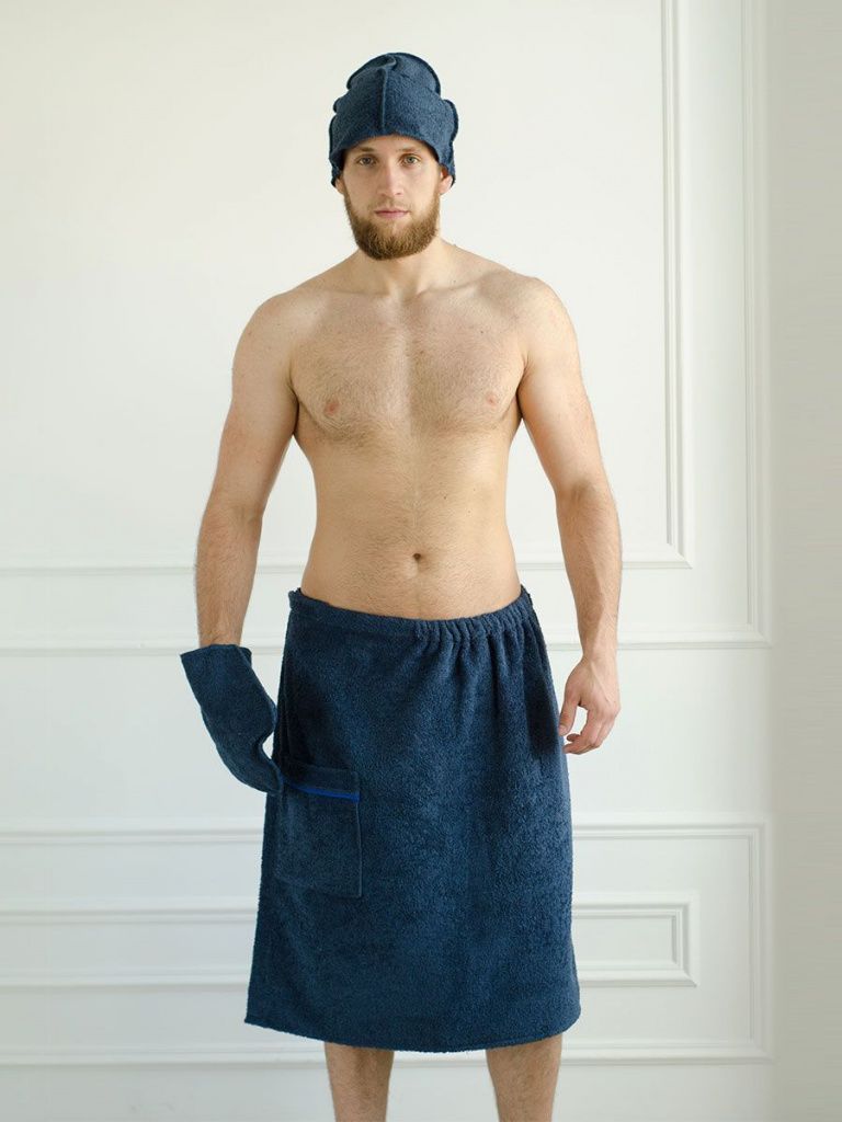 Набор текстиля для бани Bio-textiles Мужской Ifminsmd/6761 onesize синий