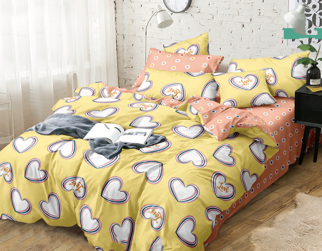 

Постельное белье Mercury Home Сердечки 28 Евро Поплин 2 наволочки 70x70, Сердечки 28