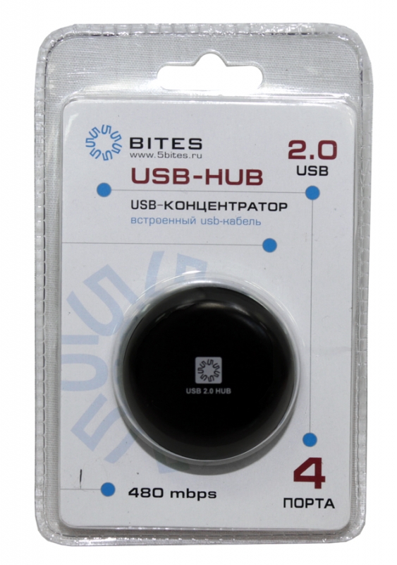 

Разветвитель 5BITES HB24-200BK 4*USB2.0 / USB PLUG / BLACK