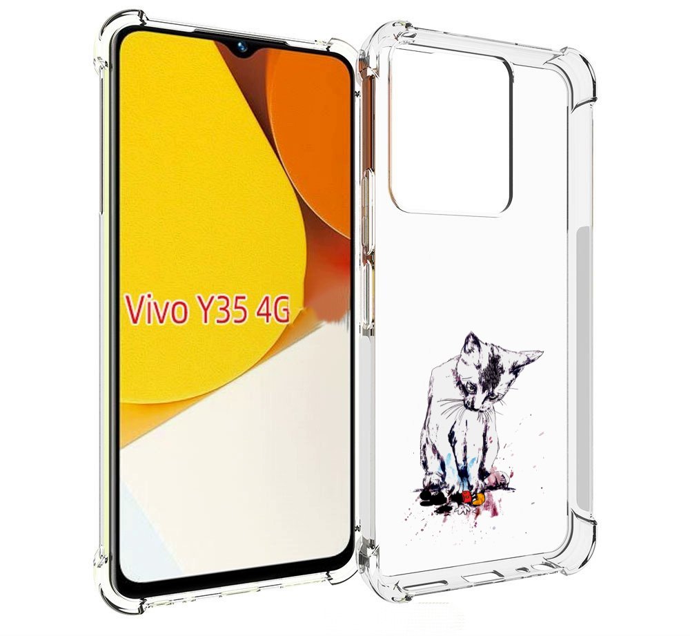 

Чехол MyPads кот и микки для Vivo Y35 4G 2022 / Vivo Y22, Прозрачный, Tocco