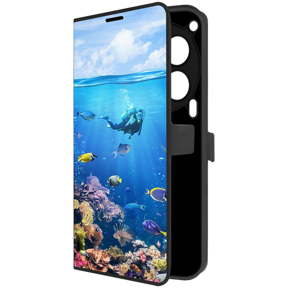 

Чехол-книжка Krutoff Eco Book для TECNO Camon 30 5G Австралия, Большой Барьерный Риф, Черный