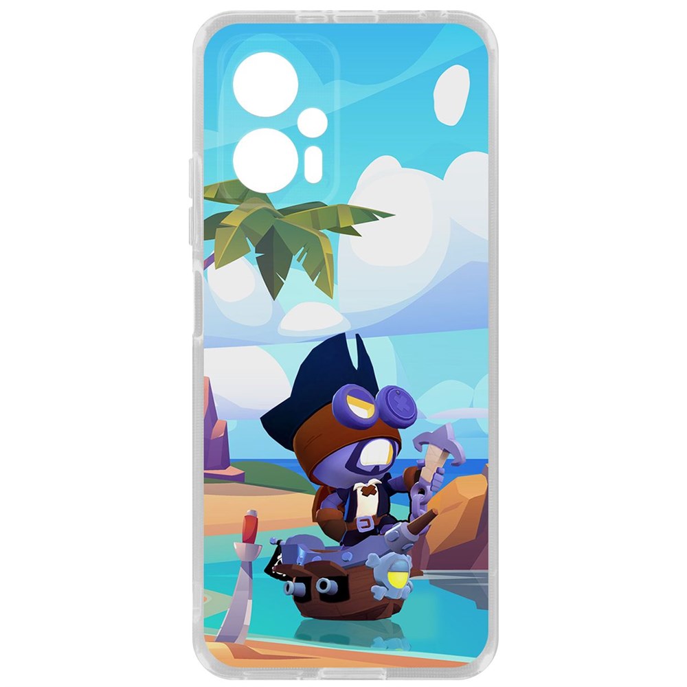 

Чехол Brawl Stars-Темный Корсар Карл для Poco X4 GT, Прозрачный