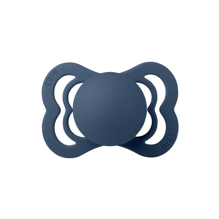Пустышка, BIBS, Supreme Latex 0-6 мес Steel Blue