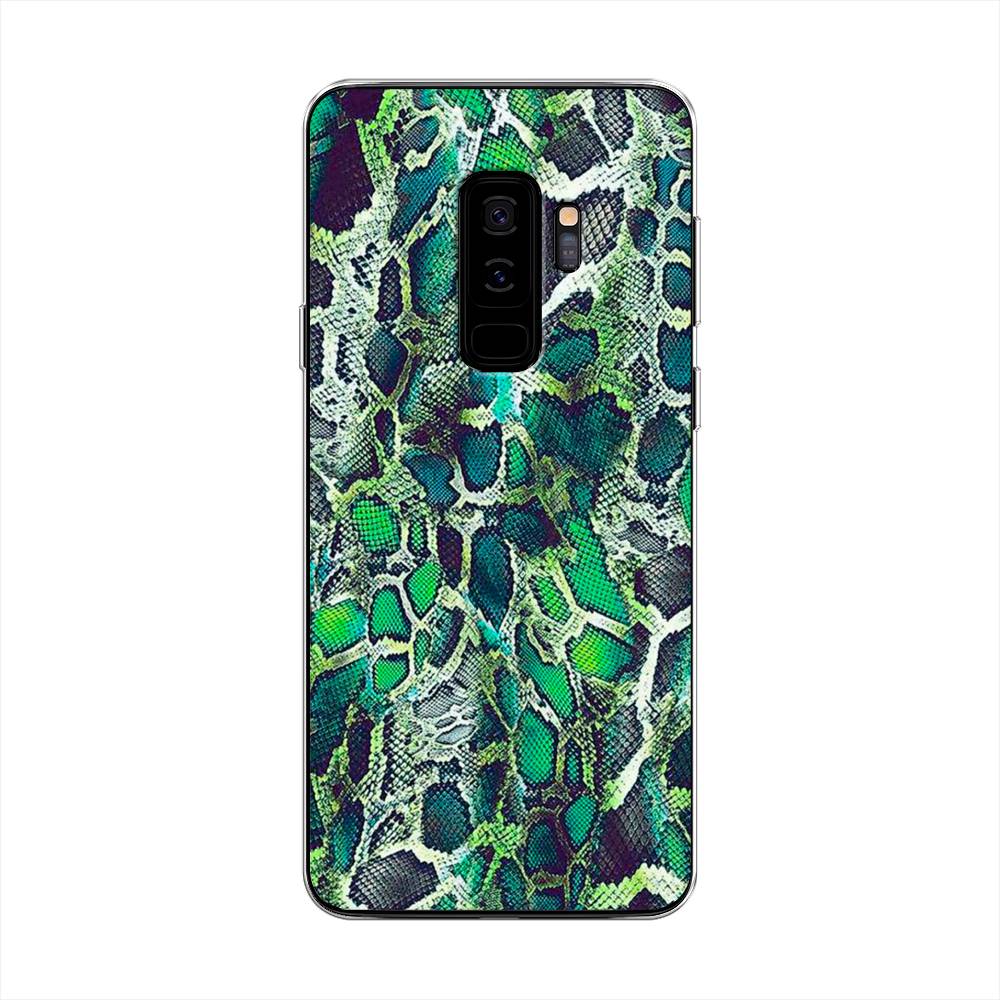 

Чехол Awog на Samsung Galaxy S9 + "Зеленая кожа змеи", Зеленый;черный, 25850-3