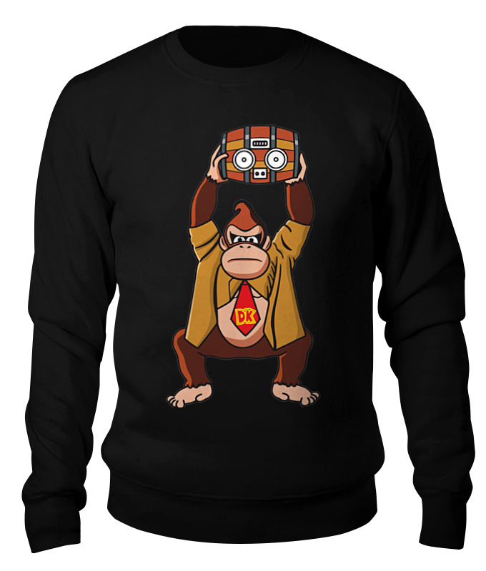 

Свитшот унисекс Printio Donkey kong (nintendo) черный S, Donkey kong (nintendo)