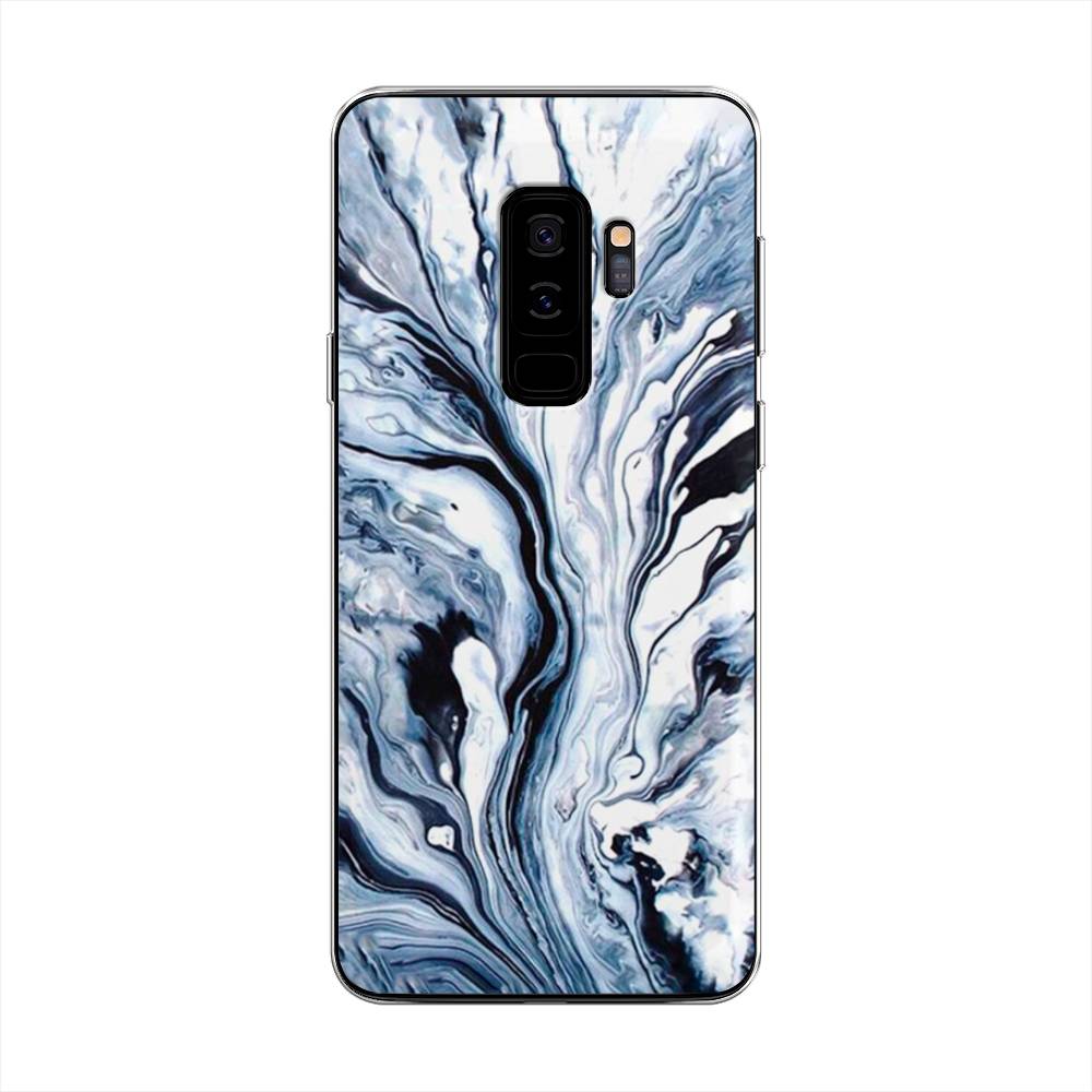 

Чехол Awog на Samsung Galaxy S9 + "Голубой минерал мрамор", 25850-3