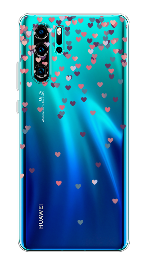 

Чехол на Huawei P30 Pro "Посыпка сердечки", Розовый;фиолетовый, 67650-3
