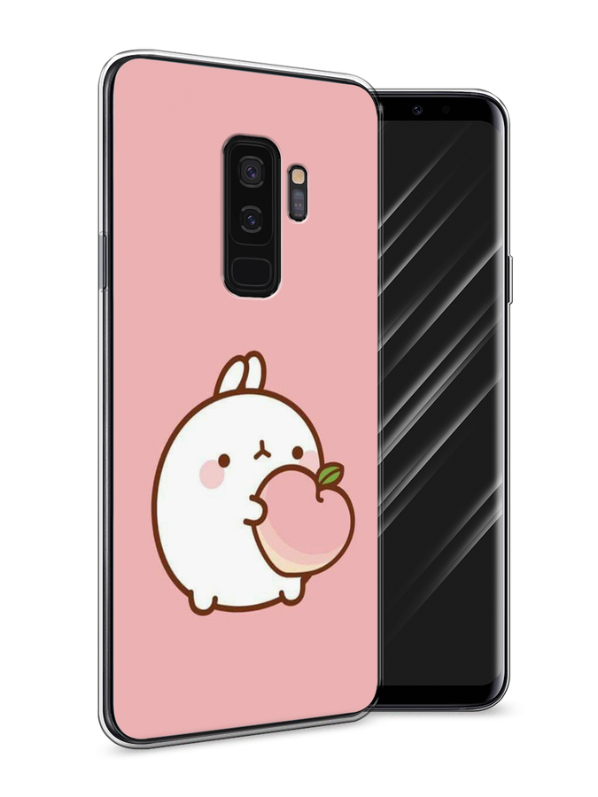 

Чехол Awog на Samsung Galaxy S9 + "Кролик с персиком", Розовый;бежевый, 25850-1