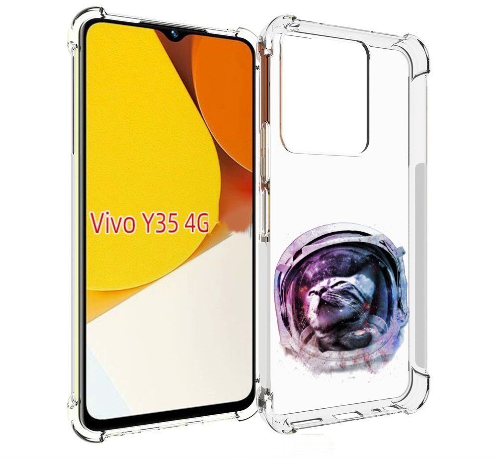 

Чехол MyPads кот в шлеме для Vivo Y35 4G 2022 / Vivo Y22, Прозрачный, Tocco