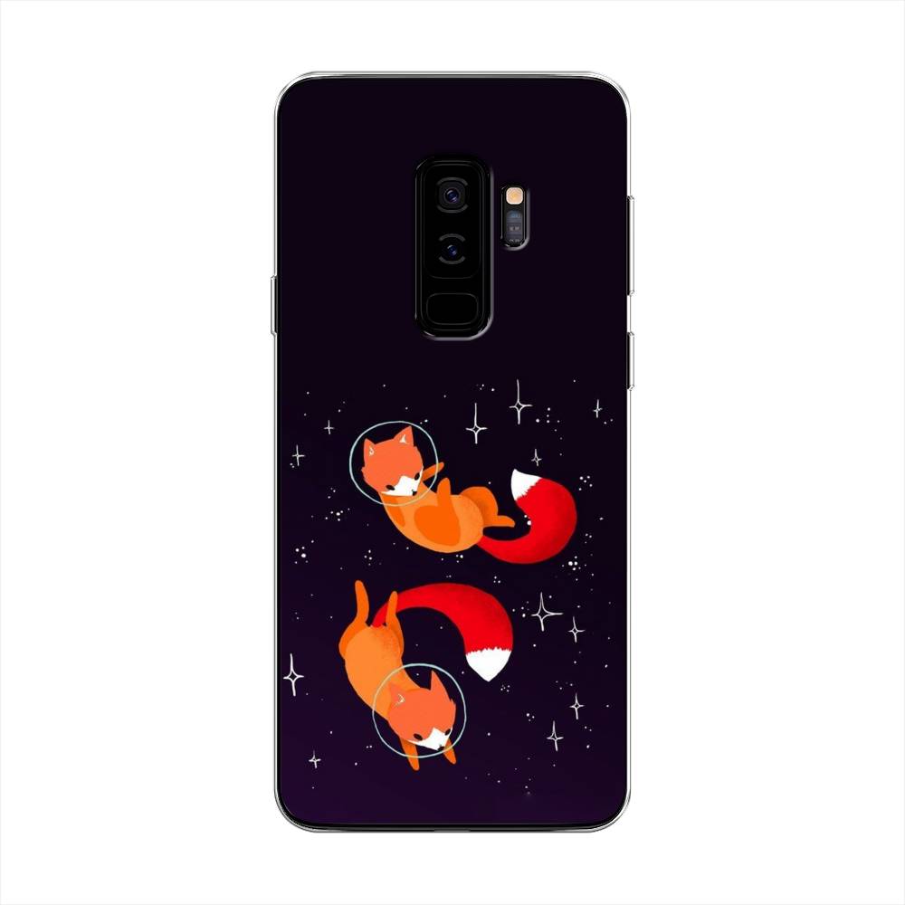 

Чехол Awog на Samsung Galaxy S9 + "Лисы космонавты", Оранжевый, 25850-4