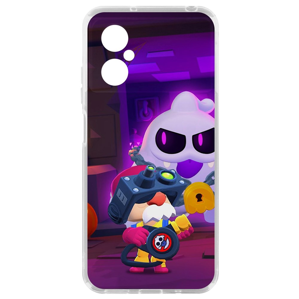 

Чехол Brawl Stars-Охотник за Скуиками Гэйл для Poco M4 5G, Прозрачный