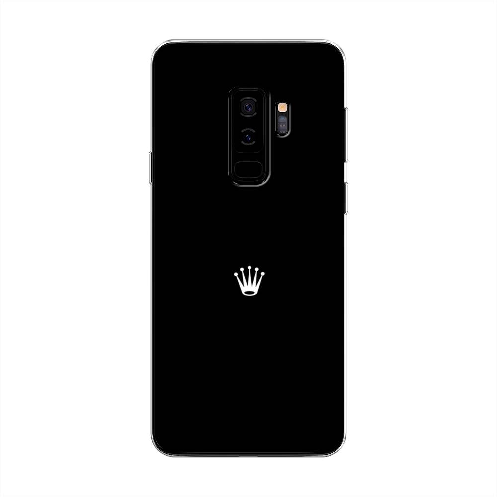 фото Чехол awog "белая корона на черном фоне" для samsung galaxy s9 +