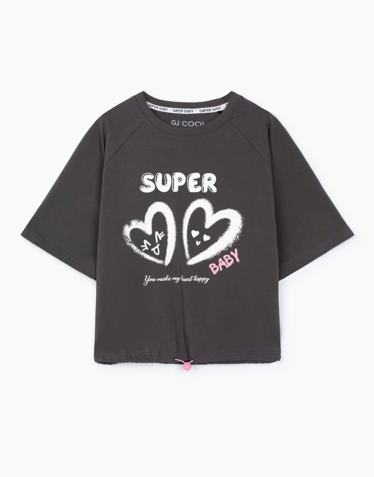 

Футболка для девочки Gloria Jeans GKT023796 серый 10-12л/152, GKT023796