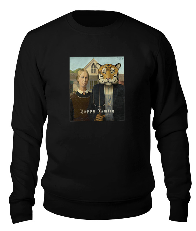 

Свитшот унисекс Printio «happy family» черный L, «happy family»