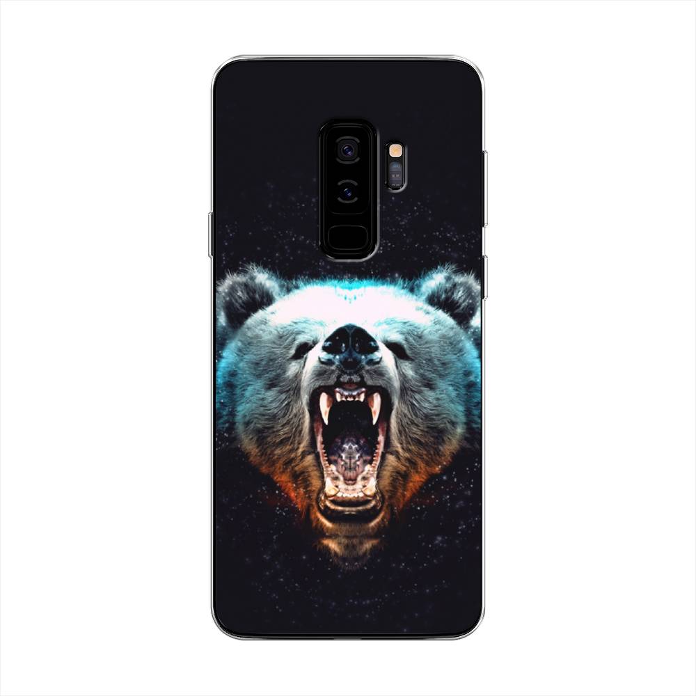 

Чехол Awog на Samsung Galaxy S9 + "Медведь", Коричневый;голубой;черный, 25850-2