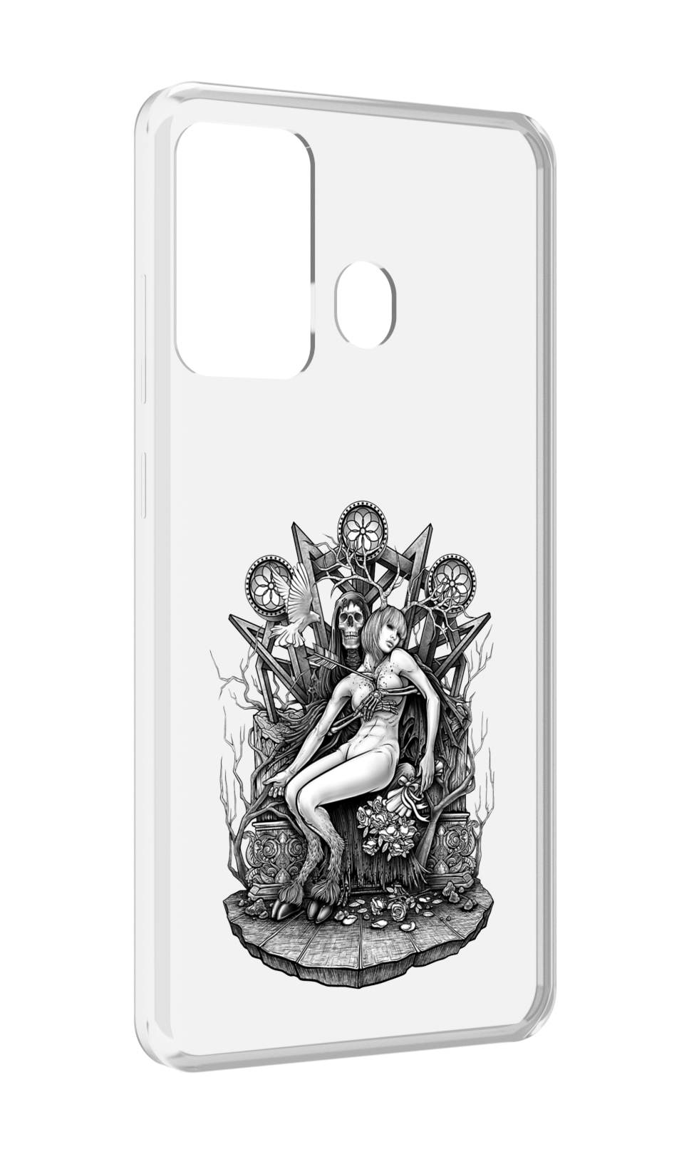 

Чехол MyPads девушка на троне для ITEL A27 / ITEL P17, Прозрачный, Tocco