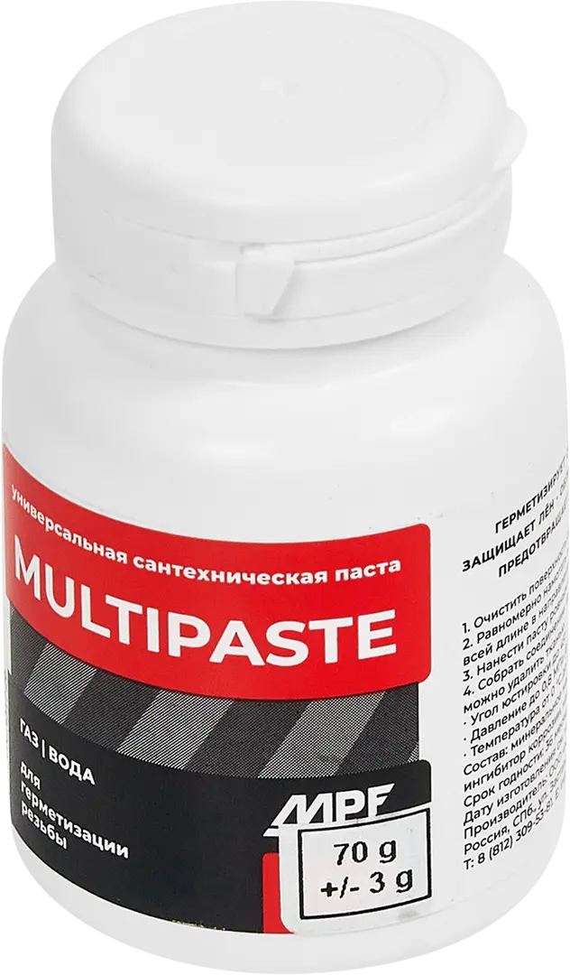 

Паста уплотнительная Multipaste универсальная 70 г, Серый