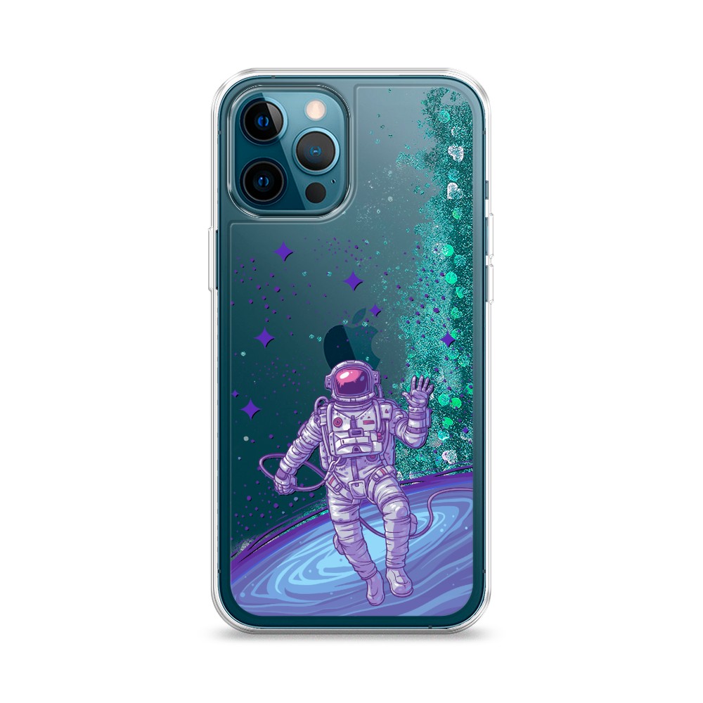 

Жидкий чехол с блестками "Космонавт в открытом космосе" на Apple iPhone 12 Pro, 12895-1