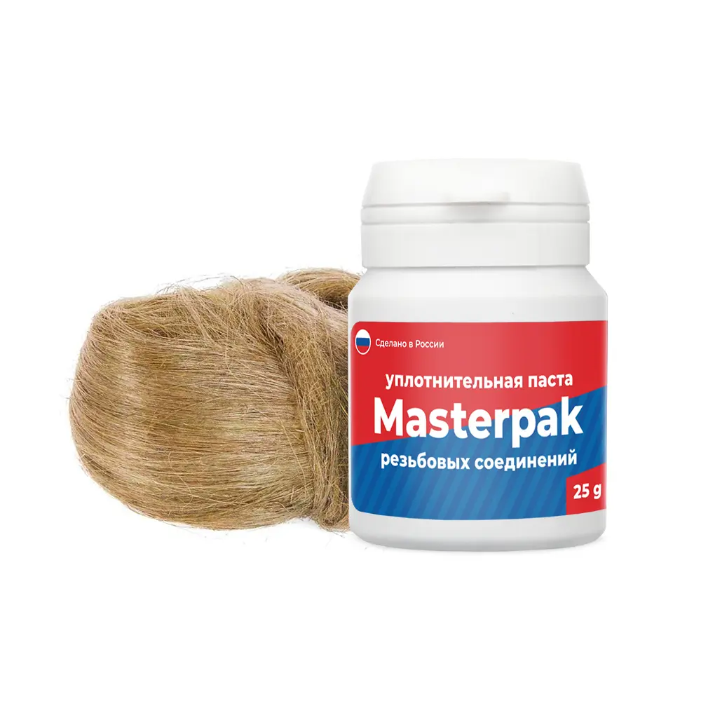 Паста уплотнительная Masterpak для воды 25 г со льном паста уплотнительная masterpak для воды 70 г