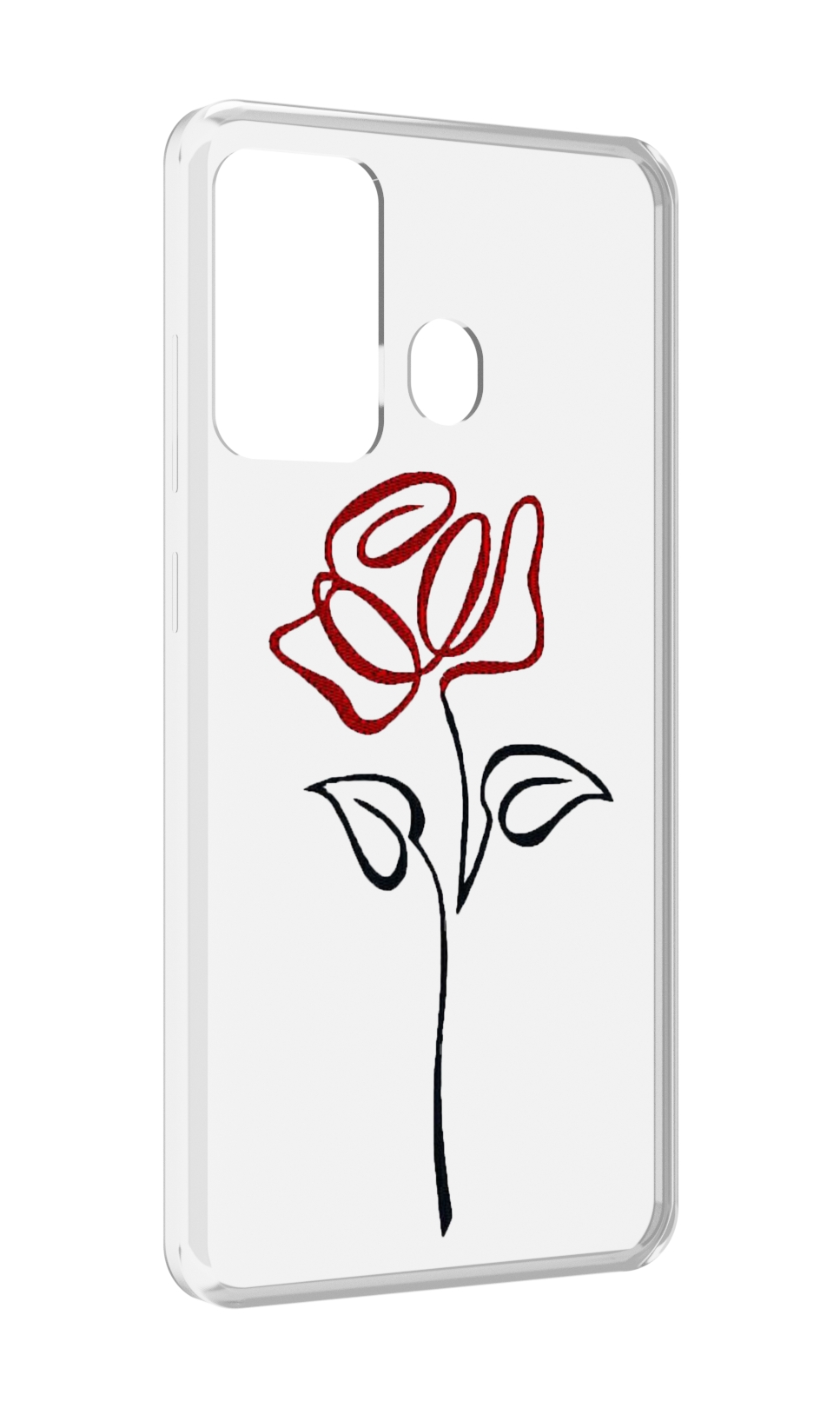 

Чехол MyPads цветок в одну линию для ITEL A27 / ITEL P17, Прозрачный, Tocco