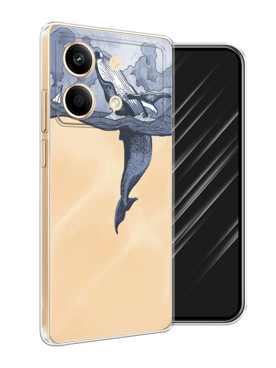 

Чехол Awog на Poco X6 Neo "Два измерения", Голубой;черный;прозрачный, 321950-1
