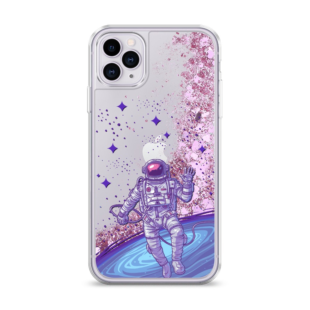 

Жидкий чехол с блестками "Космонавт в открытом космосе" на Apple iPhone 11 Pro Max, 12294-1