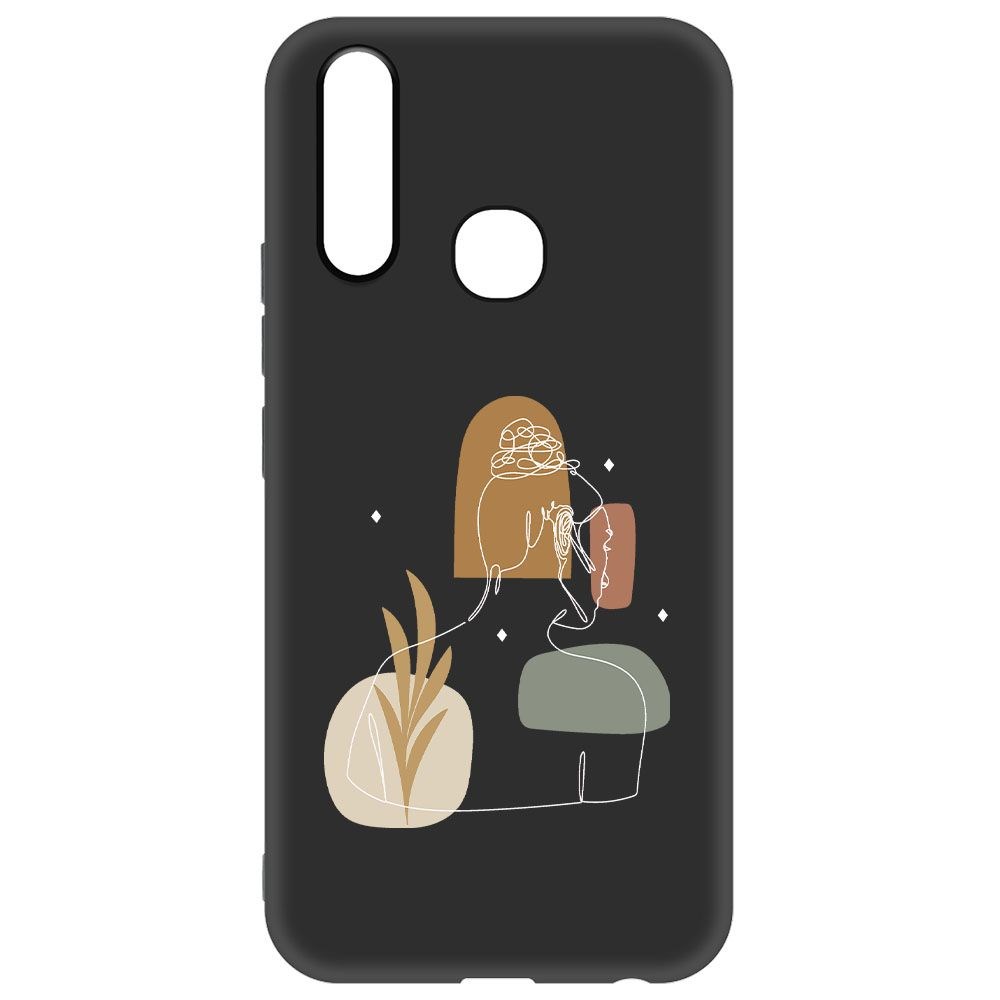 

Чехол-накладка Krutoff Soft Case Таинственность для Vivo Y11 черный