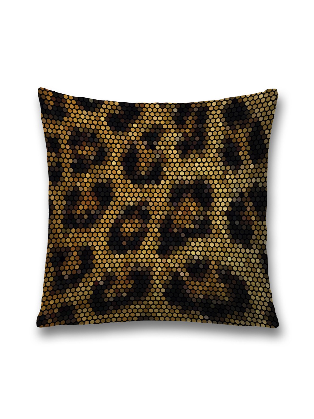 фото Наволочка декоративная joyarty "геометрическая леопардовая кожа" на молнии, 45x45 см
