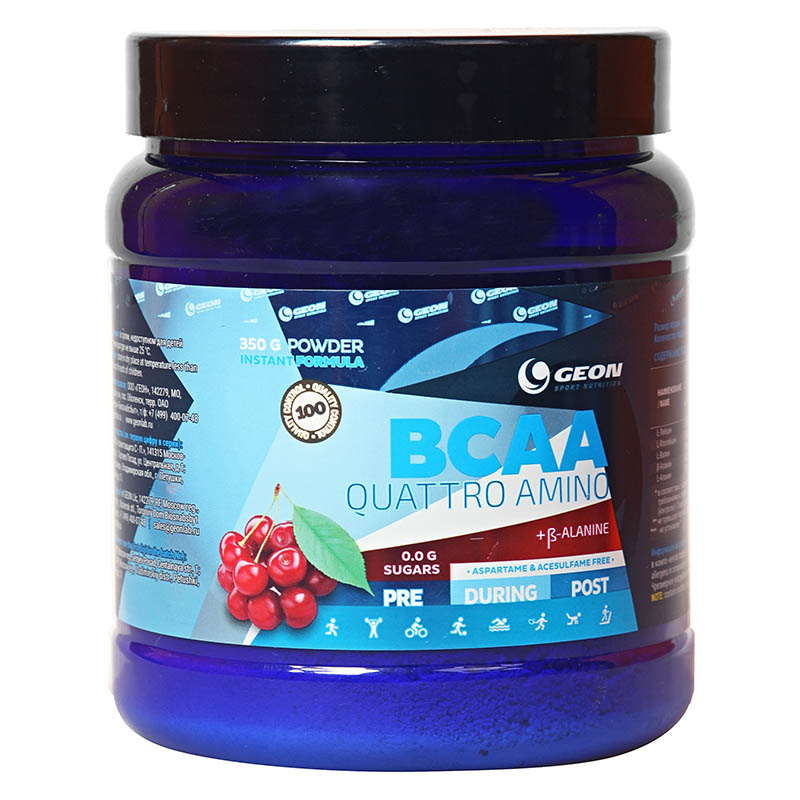 фото Bcaa quattro amino geon, 350 г, вишня