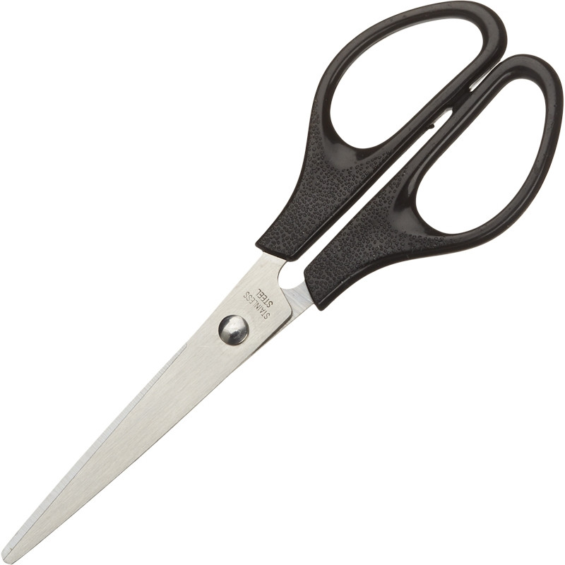 Ножницы Attache 169 мм с пластик. симметричными ручками, цвет черный, (3шт.)