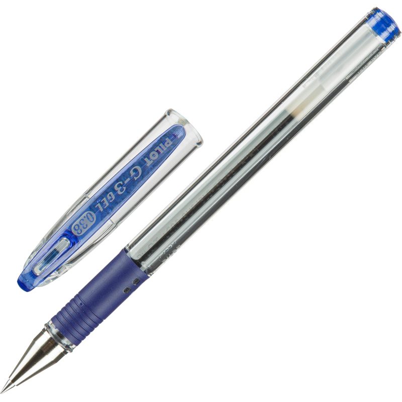 

Ручка гелевая PILOT BLN-G3-38 резин.манжет. синяя 0,2мм Япония, (2шт.)