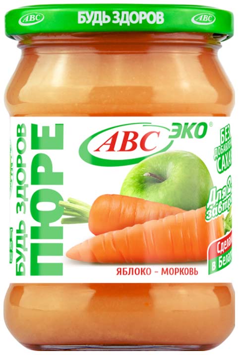 

Пюре ABC яблоко-морковь с 3 лет 450 г
