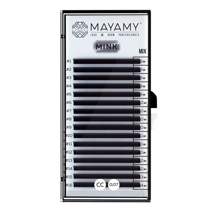

Ресницы на ленте MAYAMY Mink Mix CC-изгиб, 0,07 мм
