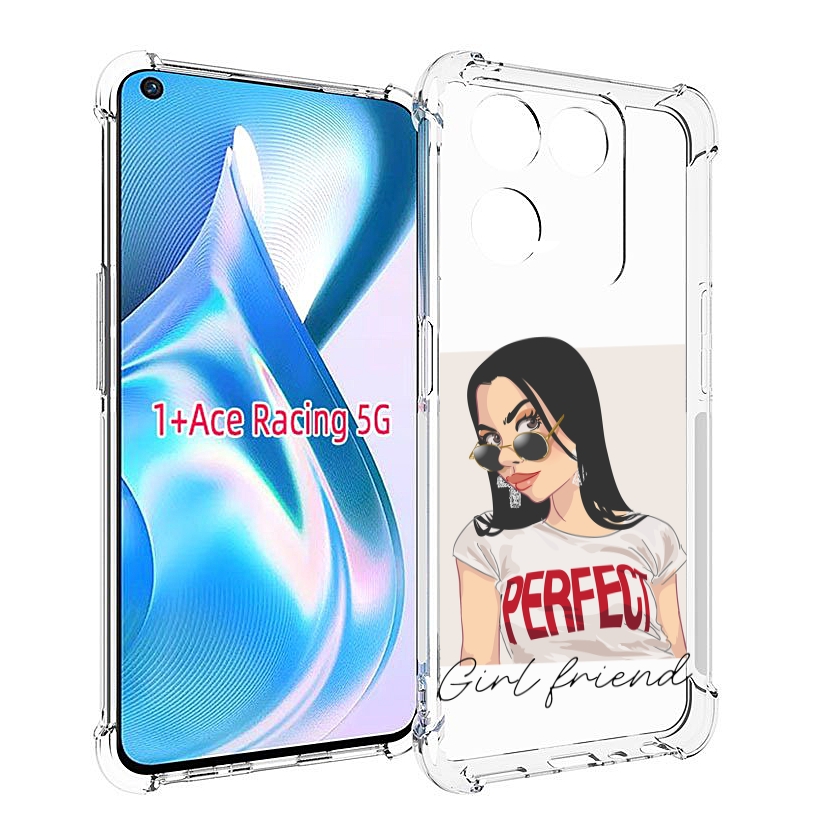 

Чехол Mypads Девушка-С-Сережками Женский Для Oneplus Ace Racing, Прозрачный, Tocco