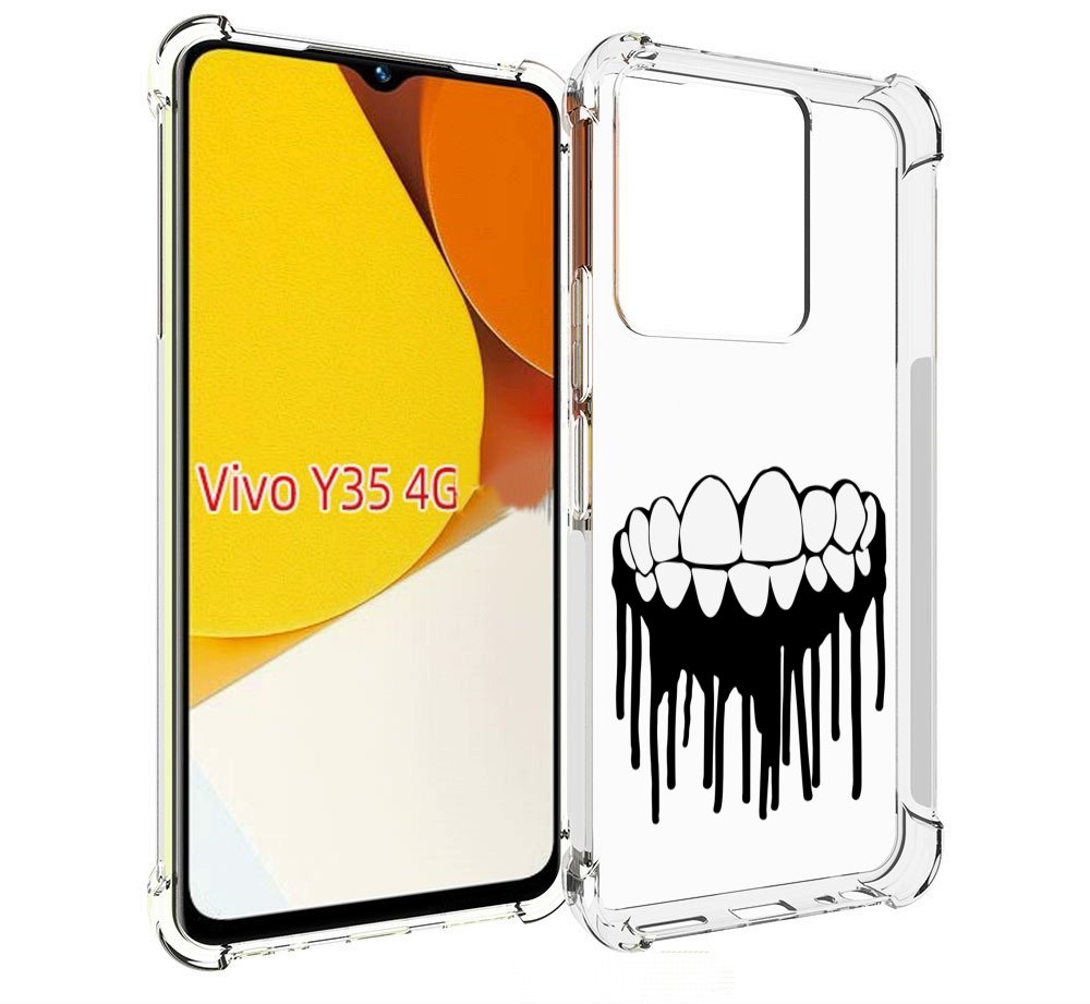 

Чехол MyPads зубы для Vivo Y35 4G 2022 / Vivo Y22, Прозрачный, Tocco