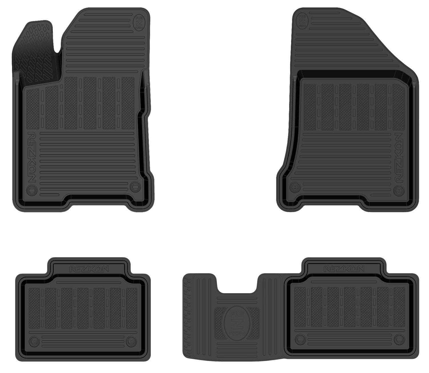 

Коврики салона резиновые для lada vesta (comfort), комплект, 4 шт. 1039045100 rezkon