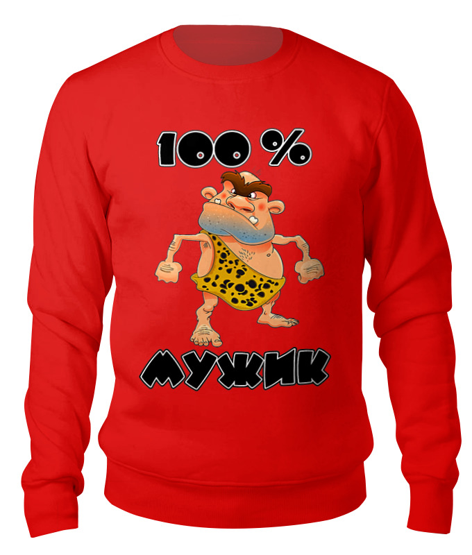 Свитшот унисекс Printio Мужик красный L