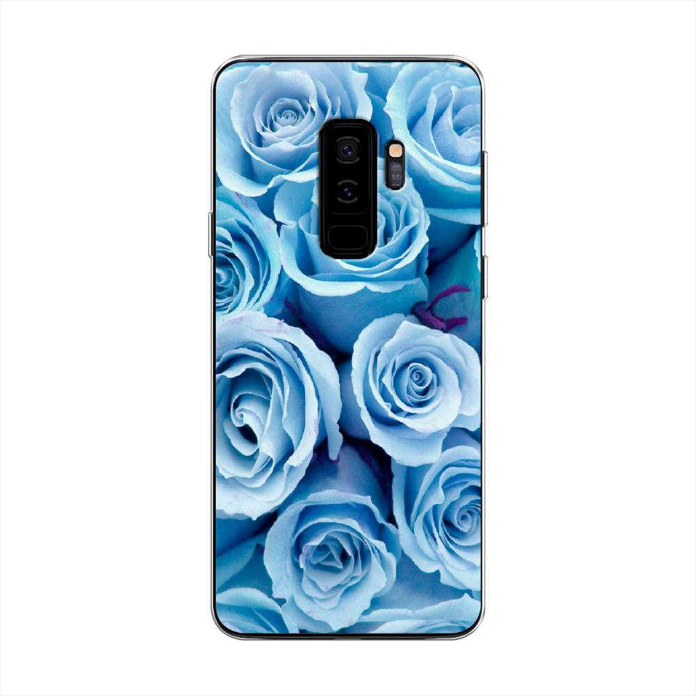 

Чехол Awog на Samsung Galaxy S9 + "Лазурные розы", Голубой, 25850-8