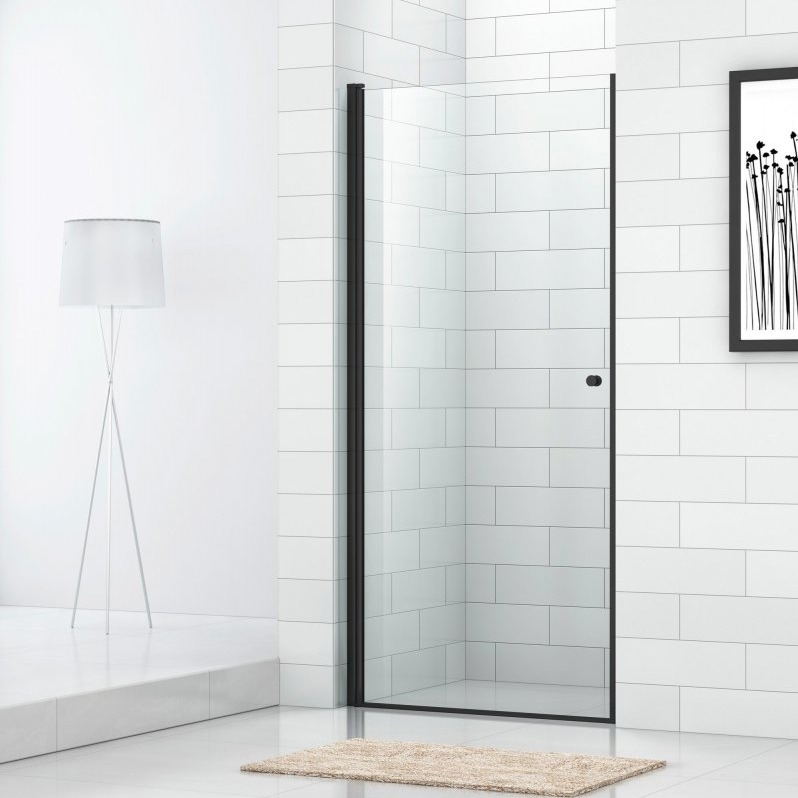 

Душевая дверь в нишу Cezares ECO-O-B-1-70-C-NERO профиль черный, стекло прозрачное